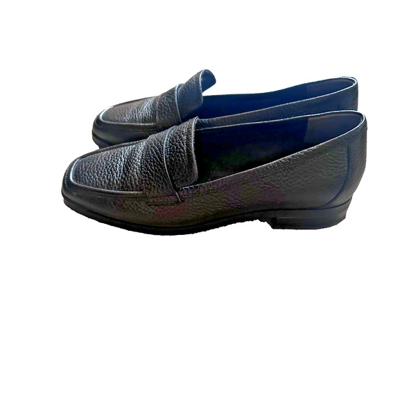 Vionic Sellah Black Pebbled Leather Loafers Women’s Sz8 Orthotic Support Comfort - Picture 6 of 8